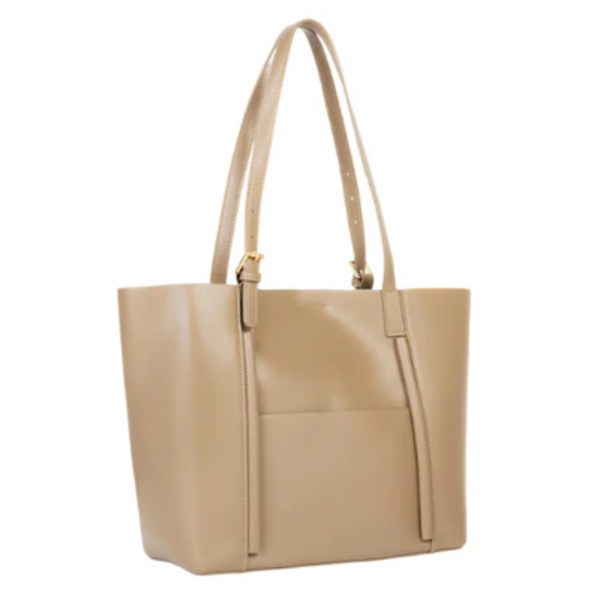 Beige Rexine Shoulder Carry Bag