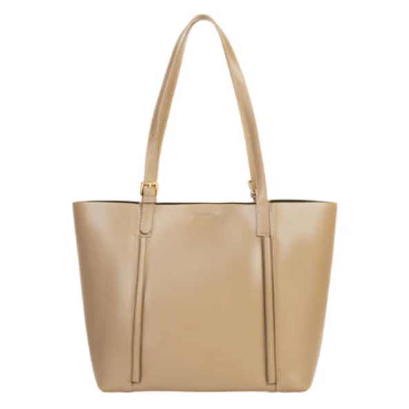 Beige Rexine Shoulder Carry Bag