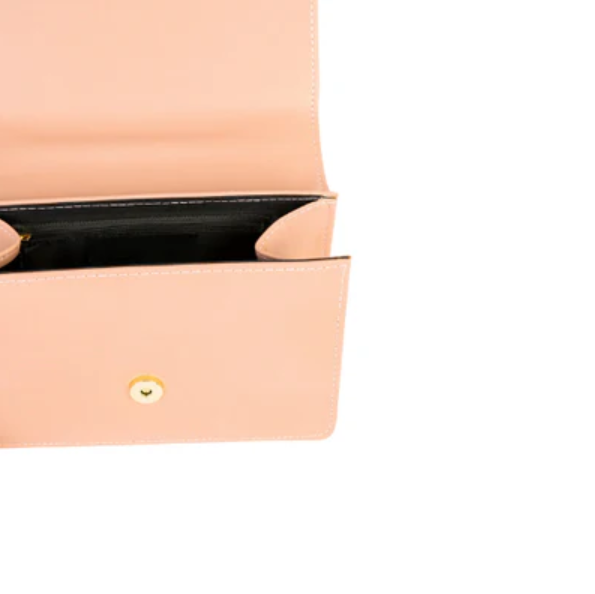 Pink Rexine Flap Chain Handbag