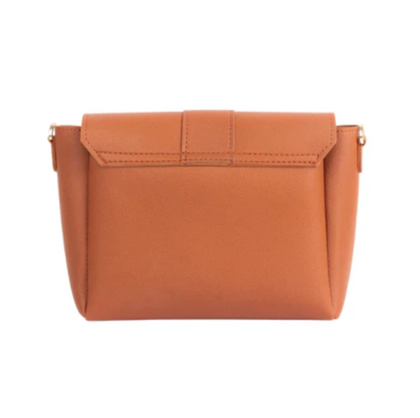 Rust Rexine Flap Chain Handbag