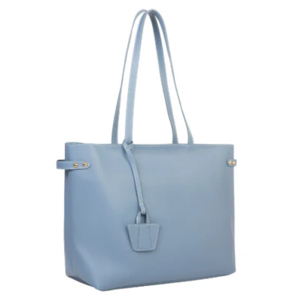 Sky Blue Rexine Shoulder Bag