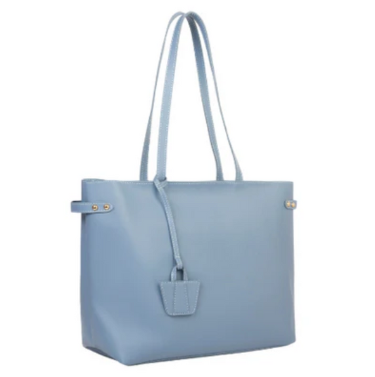 Sky Blue Rexine Shoulder Bag